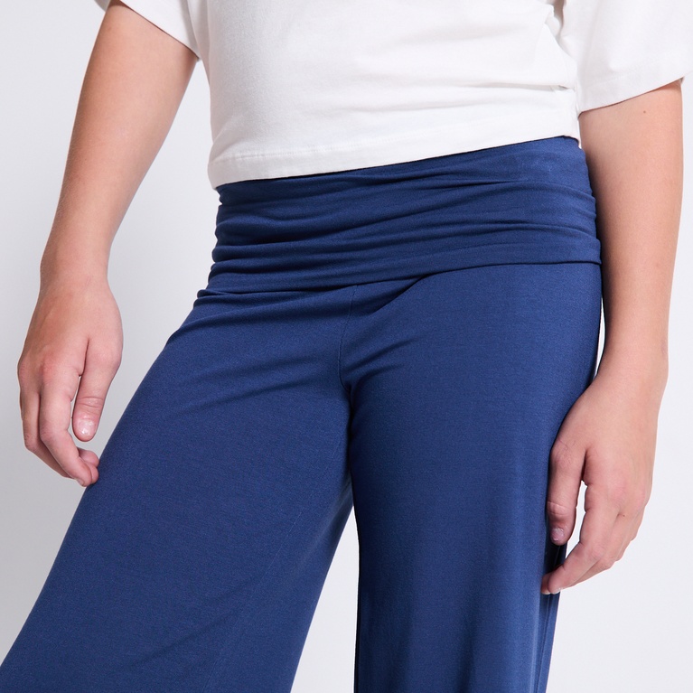 Foldable wide pants "Eleni star" Navy
